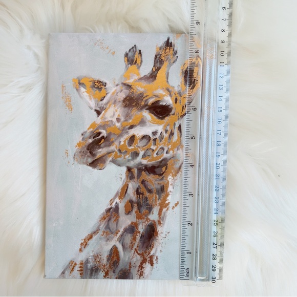 ❌ SOLD ❌ Giraffe 🦒 wall art hanging picture print gold home decor 6x9 - Picture 5 of 7